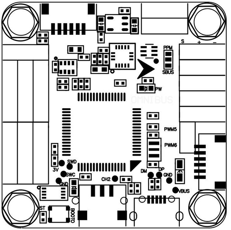 pin layout Omnibus F4 Pro V3S Flight Controller Board Barometer SD for Betaflight
